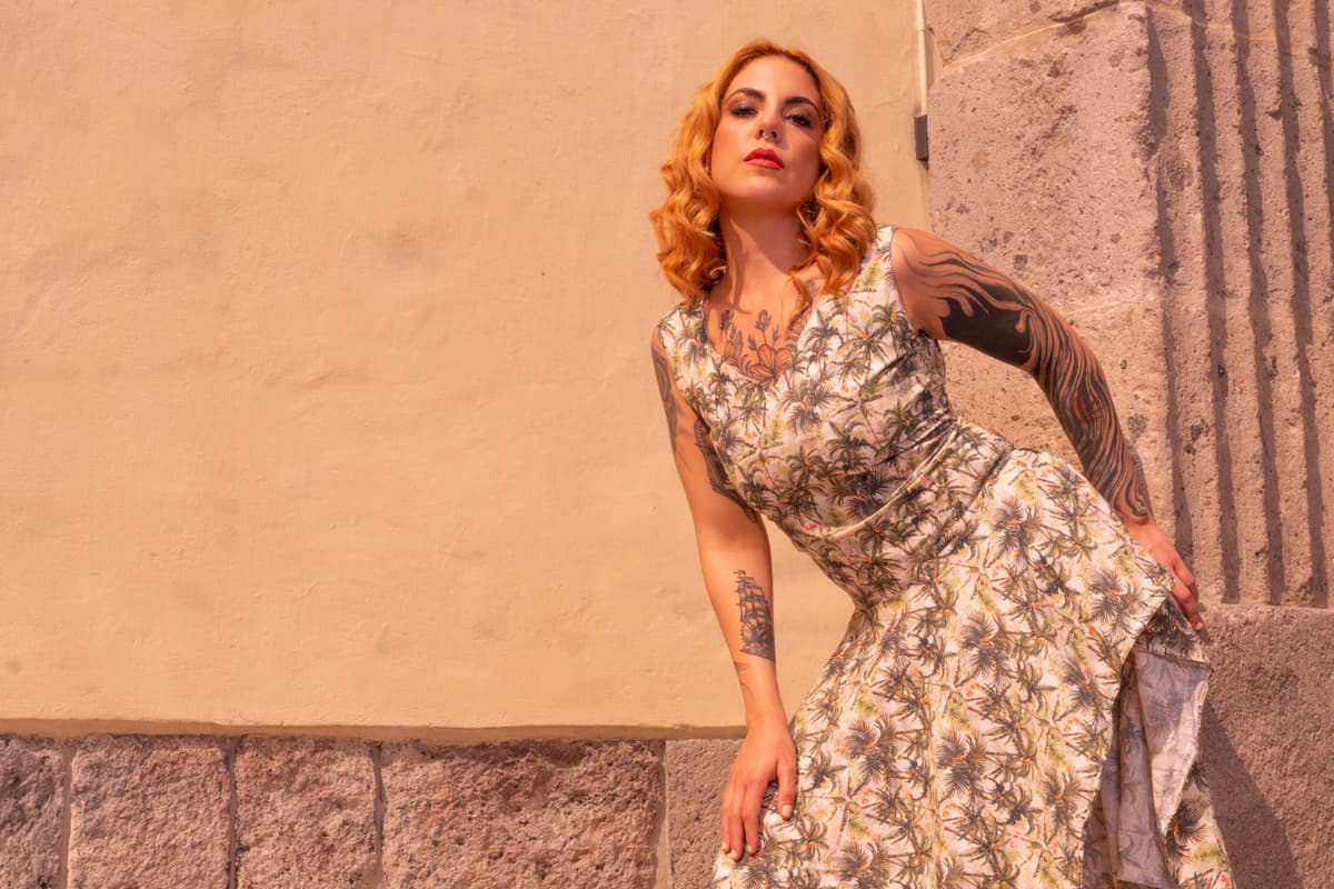 Vestido Floral Anos 70